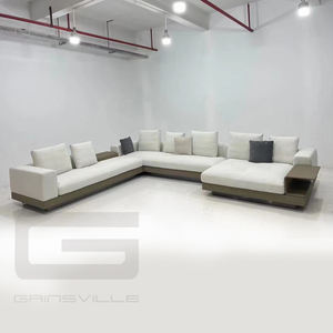 طقم أريكة استقبال من 7 مقاعد من غينزفيل للأثاث، أريكة قماشية عصرية حديثة كبيرة الحجم - Product Image 6