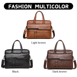 Biểu Tượng Tùy Chỉnh Kinh Doanh Giản Dị Văn Phòng Du Lịch Túi Xách Cặp Công Suất Lớn Đa Ngăn PU Da Vai Người Đàn Ông Của Túi - Product Image 5