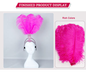 卸売 16-18インチ ダチョウの羽 明るい色 染色済み 工芸品 パーティー＆フェスティバル 結婚式装飾用 各種カラー - Product Image 6