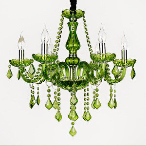 JYLIGHTING Lampadari Verdi in Cristallo, Luci per Camera da Letto, Lampadari in Cristallo per Matrimoni - Product Image 1