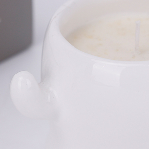 Juego de portavelas Redeco de cerámica creativa en forma de fantasma con orejas espeluznantes Jack Skellington soporte de vela decorativo de Halloween - Product Image 6