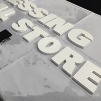 Lettres 3D personnalisées en acrylique blanc Lettres en PVC pour Bars d'affaires Mariages Magasins Bureaux Enseigne de fête sans luminance pour usage domestique