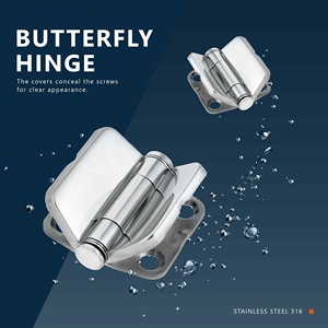 บานพับผีเสื้อทะเลพร้อมสกรูแบบซ่อน316สแตนเลสทนทาน - Product Image 3
