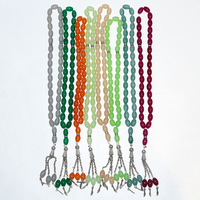 Misbaha Agate Tasbih en vrac vente en gros perles de prière 33 chapelet musulman musulman cristal puce Bracelet perles de verre Bracelet