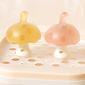 Jouets de <span class=keywords><strong>dentition</strong></span> pour bébé en silicone sans BPA, jouets à mâcher non toxiques, de qualité alimentaire, champignons apaisants - Product Image 1