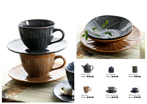 Taza de Té Kung Fu de Cerámica Hecha a Mano, Estilo Europeo, Tono Tierra Rústico, con <span class=keywords><strong>Rayas</strong></span> Verticales y Asa Ergonómica - Product Image 5