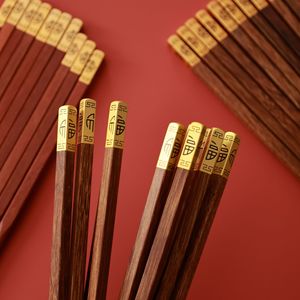 Palillos de madera estilo Miniso con diseño de alas de pollo, de sándalo rojo, redondos, para uso doméstico, con diseño de bendición china. - Product Image 1