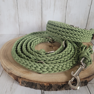 कुत्ते के मालिकों के लिए बड़े कुत्तों के लिए 3-वे एडजस्टेबल ग्रीन डॉग लीश 2 मीटर - Product Image 3