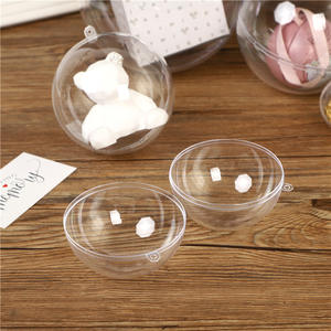 Boule transparente de Noël bricolage Ornements de Noël Boules transparentes en plastique transparent ouvrable creux suspendu Noël - Product Image 3