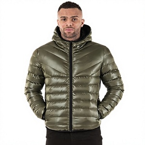 Hot Sales for Men Casual Stand Puffer Jacket Zipper Custom Winter Hood Loose Fit Woven <b>Bubble</b> <b>Coat</b> for Outdoor Utility Use - Product Image 1
