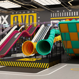 Toboggans intérieurs sur mesure pour parcs, toboggans en FRP et attractions de terrain de jeux, designs de zones de divertissement pour centres de jeux pour enfants - Product Image 4