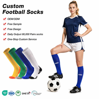 Chaussettes de football montantes pour hommes, rayées vertes, tricotées, respirantes, séchage rapide, été, pour jeunes, impression numérique