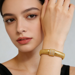 CUSTOM <b>SILVER</b> 10K/14K GOLD PLATED <b>SOLID</b> GOLD LAB GROWN DIAMOND ZICON ENGAGEMENT CLUSTER BANGLE UNISEX CUTE ANNIVERSARY PARTY - Product Image 5