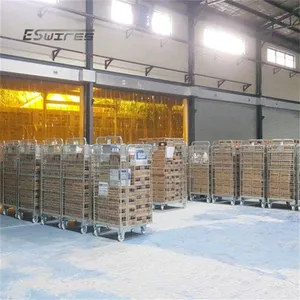 Warehouse Industrial Foldable Nestable Metal Steel Rolling Security Locking Wire Cage