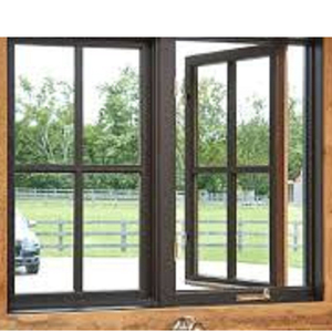 Fenêtre à battant en aluminium ALUFRONT approuvée NFRC avec grilles, isolation phonique, antirouille, pour application en salon communautaire - Product Image 1