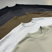 Sudadera clásica de algodón de rizo con cuello redondo de gran tamaño para hombre bien recibida, Jersey personalizado con estampado de primavera y hombros caídos