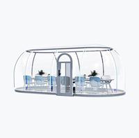 Tienda de campaña de hotel al aire libre de Casa iglú de policarbonato transparente de moda moderna con cúpula de burbujas sala de termoformado de observación de estrellas