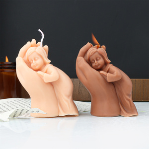 Molde de silicona para velas de niña durmiente, moldes de yeso hechos a mano de Cenicientita para escritorio, herramienta para hacer aromaterapia con resina epoxi, fragancia para <span class=keywords><strong>el</strong></span> hogar - Product Image 5