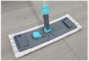 Vadrouille en tissu sur mesure avec poignée télescopique et plaque pliante Opération facile pour le nettoyage ménager des paresseux - Product Image 6