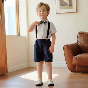 2024 été mariage bébé cérémonie formelle robe de smoking enfants anniversaire photographie ensembles soirée costumes enfants garçons vêtements - Product Image 3