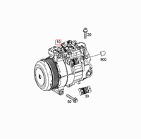 Kompresor AC Aluminium Berkualitas Tinggi Baru 12V Garansi 12 Bulan untuk Mercedes-Benz W166 X166 4-MATIC OE 0008303601