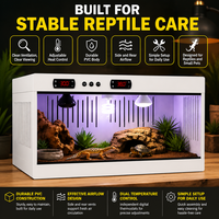 Boîte d'élevage pour reptiles en PVC durable, étanche, ignifuge, avec système de température constante pour gecko