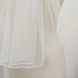 <span class=keywords><strong>Voile</strong></span> <span class=keywords><strong>de</strong></span> mariage élégant à 1 étage avec décoration en perles ou strass pour enterrement <span class=keywords><strong>de</strong></span> vie <span class=keywords><strong>de</strong></span> jeune fille <span class=keywords><strong>et</strong></span> première communion - Product Image 3