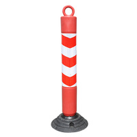 Barrière de stationnement de rebond flexible en plastique marqueur de poteau bollard sécurité trafic Delineator Warning Post avec poignée