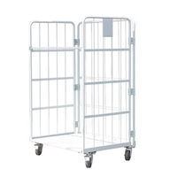 Uni-Silent 500 kg Conteneur à roulettes, Cage à roulettes, Chariot logistique, Cage de stockage de palettes, Chariot à quatre roues RC11817-A