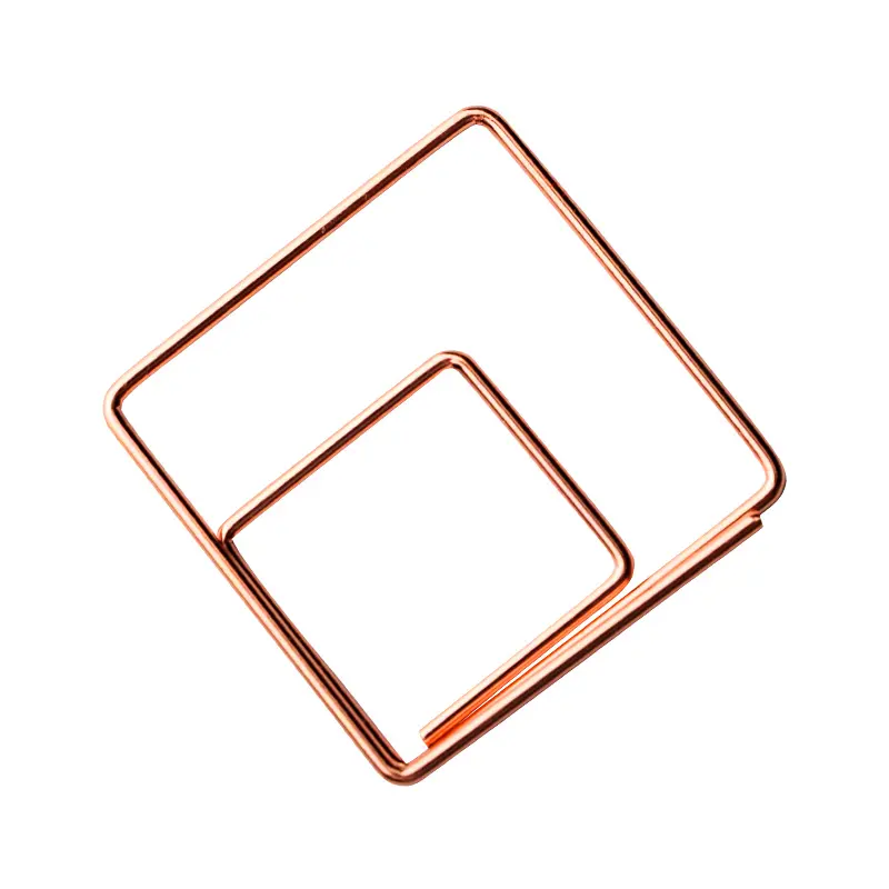 Ronde Paperclip Voor Memo Roségoud Verguld Basismetaal Eenvoudig Sample Journal Notebook Fashion Note Seat Memo Clips Metaal 25Mm