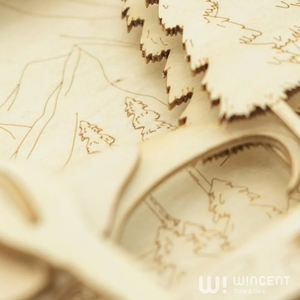 Wcent design assemblaggio brontosauro in legno per bambini Custom criniera puzzle cartoline in legno all'ingrosso giocattoli - Product Image 5