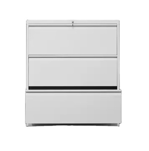 Archivador de metal lateral moderno de 3 cajones Almacenamiento de oficina de acero con cerradura para tamaño Letter/Legal/F4/A4 - Product Image 6