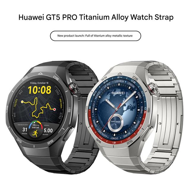 Compatible with for GT5PRO Titanium Alloy Smart Watch Band Waterproof Sport 22mm Adjustable