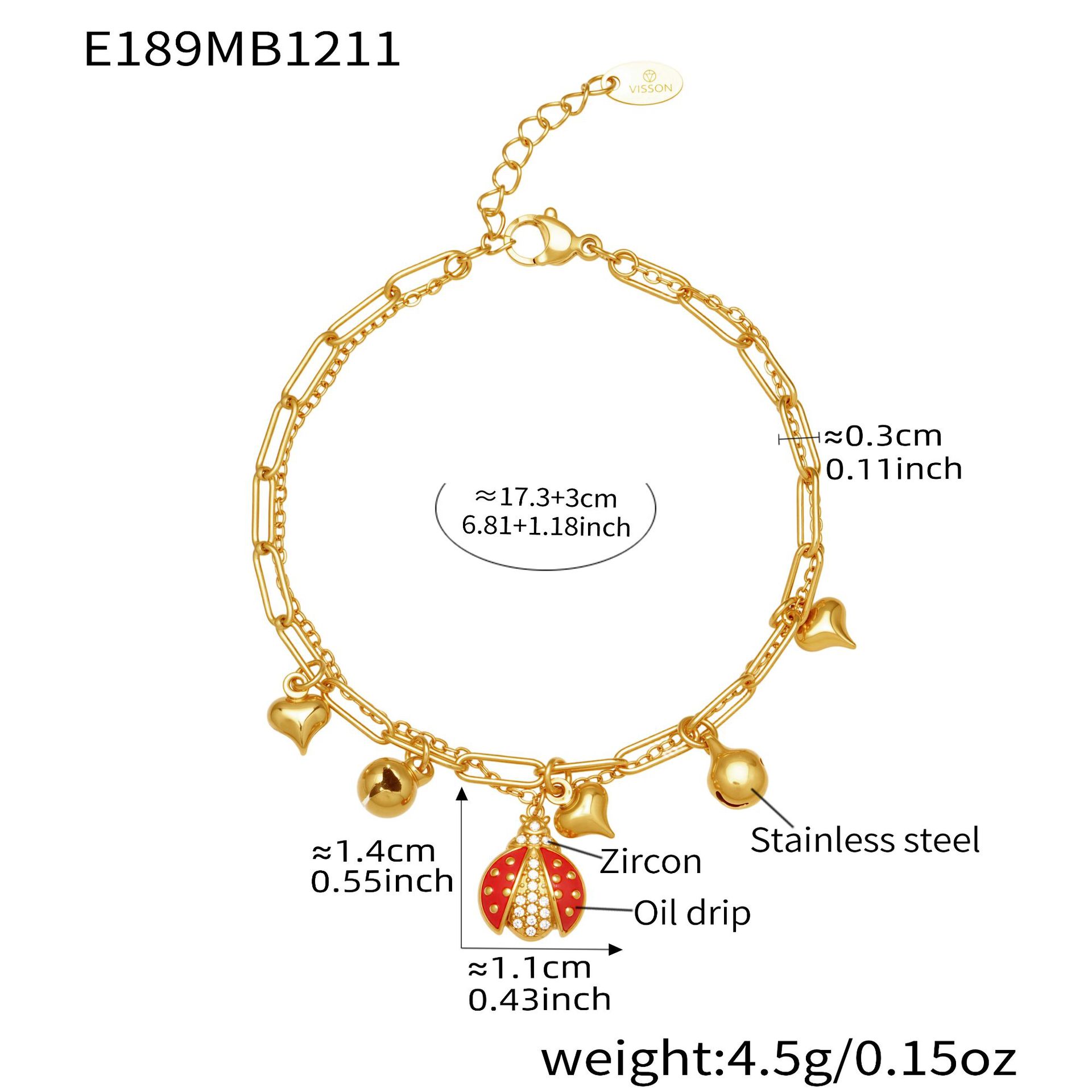 E189-Bracciale in oro 17+3CM