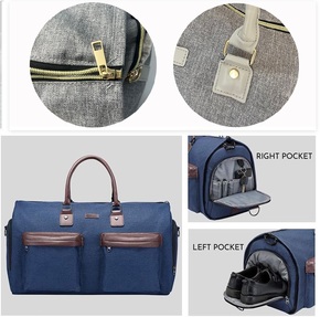 Bolsa de Traje Unisex Plegable de Gran Capacidad con Cremallera Oxford, <span class=keywords><strong>Maleta</strong></span> de Viaje Multifuncional de Mano y Hombro - Product Image 6