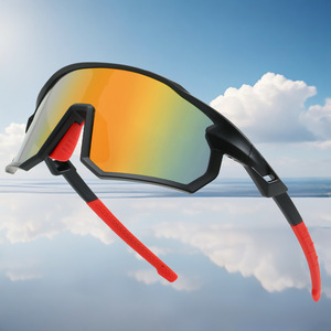 Outdoor Sports Cycling Sunglasses <b>Black</b> <b>Frame</b> PC Lens UV400 Anti Slip For Men Mountaineering Goggles - Product Image 1