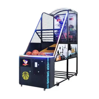 Machine d'arcade de basket-ball électronique Maker, pliable, portable, facile à déplacer, machine de jeu sportive commerciale pour adultes, pour salle de jeux intérieure
