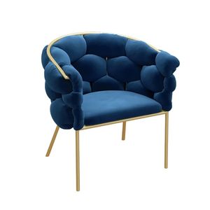 New Design Minimalist Restaurant Furniture <b>Armchair</b> Velvet Beige Tufted <b>Dining</b> Room Chair - Product Image 3