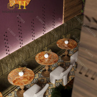 Comptoir de restaurant vintage violet de style ethnique occidental, présentoir de magasin en bois, comptoir de bar de restaurant