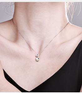 <b>Real</b> Gold Plated S925 Sterling <b>Silver</b> Small Shovel Moissanite <b>Necklace</b> - Product Image 2