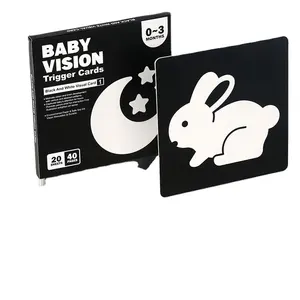 काले और सफेद नवजात शिशु दृश्य कार्ड प्रारंभिक बचपन शिक्षा कार्ड दृश्य उत्तेजना बच्चों के कार्ड