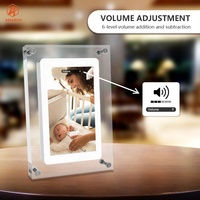 Bingkai Foto Digital Akrilik IPS 5 Inci Grosir dengan Baterai, Jam, Pemutar Video, dan MP3 (Sistem Drop Shipping)
