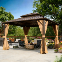 Gazebo Multifuncional para Jardín, Patio o Balcón, de Aluminio, Ecológico, Resistente a la Lluvia y con Protección UV, para las 4 Estaciones