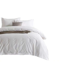 Parures de lit personnalisées pour hôtel, housses de couette pour lit king size, coton riche, 300 fils, parure de lit en percale, drap plat
