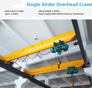 رافعة جسرية علوية أحادية السكة بحمولة 5 طن و10 طن و15 طن و20 طن بسعر تنافسي - Product Image 3