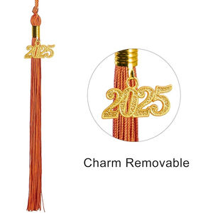 Toga y Birrete de Graduación Mate de la Escuela Secundaria y la Universidad de Orange con Borla - Product Image 4