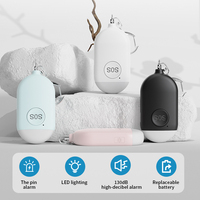 Alarme de sécurité personnelle 130 dB pour porte-clés, avec LED, pour la défense personnelle et la sécurité des femmes