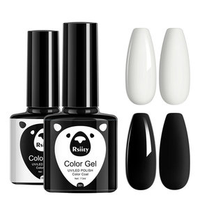 7.3ml Professional <strong>Black</strong> White Nail Gel <strong>Polish</strong> Super <strong>Black</strong>&amp;White Gel Nail <strong>Polish</strong> Semi-Permanent White <strong>Black</strong> Nail UV Gel - Product Image 3