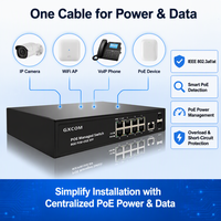 Switch PoE Géré 8 Ports Gigabit 120W IEEE802.3af/at SNMP QoS VLAN LACP 10/100/1000Mbps avec 2 Ports SFP Uplink 56Gbps