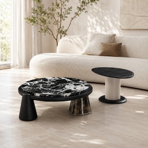 <span class=keywords><strong>Table</strong></span> basse ronde Evelyn en marbre italien, style minimaliste et sophistiqué, choix de l'<span class=keywords><strong>artiste</strong></span> moderne, idéale pour les petits salons - Product Image 1
